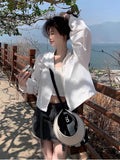 Korean Version Of The Rope Hooded Short Sun Protection Jacket Women's Spring 2026 New Casual Loose Jacket Top Tide