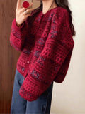 Vintage Green Sweater Women's Autumn And Winter In The Bottom Shirt 2025 New Lazy High-End Loose Knitting Top