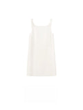 Summer New Refreshing Boat Collar Bow Drifting With Sleeveless Small Recommended Twill Dress
