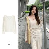 Pure Cotton Shoulder Oblique Shoulder Light Blue Loose Short-Sleeved T-Shirt Women Wear High-End Casual Shoulder Design Top