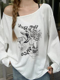 Large Version Of The Slanted Shoulder Print Long-Sleeved Sunscreen Shirt Women's New Chic Loose Lazy Blouse In The Summer Of 2026