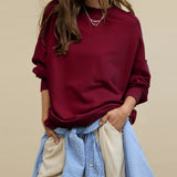 Hot Selling New Tunic Coat Women's Loose Casual Fashion Brand Round Collar Top Commuting Women's High Sense