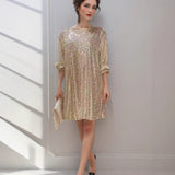 Cross-Explosive Fashion Beads Festival Banquet Squin Dress Dress Dress Dress