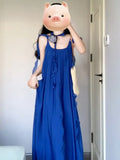 French Temperament Blue Sling Dress Dress Dress Women Spring And Summer 2026 New Sanya Seaside Tourism Wear