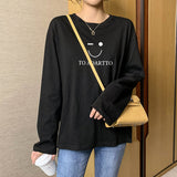 Pure Cotton Morning And Autumn White Long-Sleeved T-Shirt 2025 New Design Sense Loose Spring And Autumn Bottom Shirt Women Put On Clothes