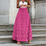 2026 Summer Burst Fashion Mesh Cake Half-Dressed Skirt