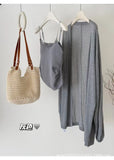 Purple Summer New Lazy Wind Thin Loose Long-Term Sunscreen Ice Knitted Coat Women's Outer Hoodie Shirt