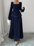 Dili Evening Dress Style Elegant Long Sleeve Long Skirt Dress Dress Women's 2025 Autumn And Winter