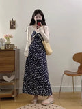 Seaside Holiday Red Broken Flowers Hanging Dress Women Summer 2026 Spring New Small Spring Dress