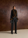 Autumn And Winter Fashionable Temperament Elegant Hair Collar To Receive Lumbar Fur Coat 2025 Women's New