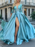 2026 New Sexy Deep V-Neck Lace Lace Dress Squint Tail Banquet Evening Dress