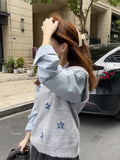 French Gray Knitted Sleeveless Shoulder Vest Woman Early Autumn Wearing Short Sweater Waistcoat Outside