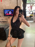Hanging Neck Wave Point Sleeveless Vest Women 2026 Summer New Korean Design Sense Slim Slime Slings
