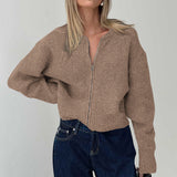 Dili Casual Simple Long Sleeves With Sweater Wool Women's Clothing 2025 Autumn And Winter