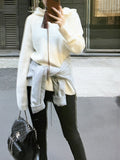 The Texture Of Lazy And Soft And Soft Andy Knitted Hoodie Autumn And Winter Atmosphere Set Sweater