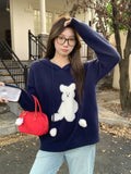 Hooded Soft-Groom Sleeve Long Sleeve Thicken Sweater Women's Coat 2026 Autumn And Winter Loose Design Knitting Top