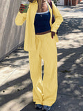 Dili Casual Holiday Long-Sleeved Shirt Straight Trouser Suit Women's 2025 Autumn And Winter