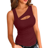 2025 Summer Incision Lady Waistlow Shirt Rib Sexy Hottie Basic Girl T-Shirt