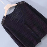 White Hollow Knitted Cardigan Girl Thin Long-Sleeved Ice Silk Shawl With Sling Skirt Air-Conditioning Shirt Summer