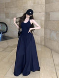 French Retro Temperament Sexy Waist Thin Dress Female Summer New Style Mature High-End Long Dress