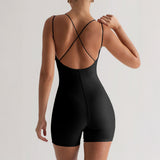 Dili 2025 Spring And Summer Sexy Solid Color Home Sling Outdoor Body-Repair Trousers Yoga Dress Women's Clothing