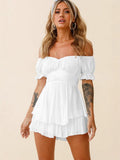 Exploding Cake Skirt Fashion Sexy One-Word Lantern Lotus Leaf Sleeve Casual Summer Women's Skirts