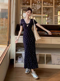 Pure Wind Twisting Broken Flower Dress Dress 2026 Summer Temperament Hottie Wearing Waist Lace Splicing Long Dress