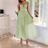 Dili Leisure Vacation Hanging Waist Girt Dress Women's Dresses Summer 2025