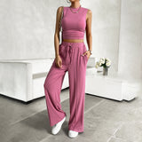 Dili Women's Clothing 2025 Spring And Summer City Casual Solid Color Coat Vest Trousers Set
