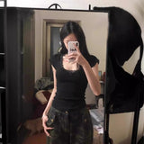 Pure Lust Lace Lace Collar Collar Short-Sleeved T-Shirt Girl Summer Sweet Hottie Bow Ballet Wind Tight Body Coat