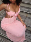 2025 Spring And Summer New Seaside Body Sex Pure Desire To Tie The Dress