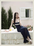 2026 Summer Wearing French Lace Splicing Broken Flowers Hanging Dress Seaside Holiday Style Dress