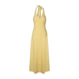 Romantic French V-Necked Neck Dress Woman 2025 Summer New Design Sense Of Small Gentle Holiday Style Dress