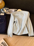Gentle Wind Pumping Rope Lotus Leaf Side Design Sweater Women Autumn And Winter 2026 New Waist Thin Knitted Shirt Top