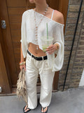 Holiday Wind Fashion Shawl Long-Sleeved Shirt T-Shirt Women's 2026 Summer