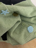 Milk Green Gentle Wind High-End Knitted Cardigan Women With 2025 Early Autumn New Small Sweater