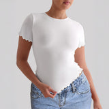 Dili Yoga Clothes Movement Solid Color Slim Slimming T-Shirt For Women 2025 Summer
