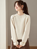 Red Sweater Women's Jacket Short Nail Beaded Bottom Shirt Loose Lazy Commuting Coat With 2025 Autumn And Winter Clothing