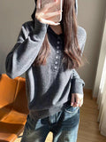 Closted Crocheted Wool Knitted Bottom Sweater Inside The Hoodie Tops In The Autumn