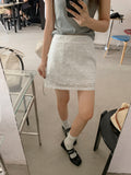 Milk White Pure Lust Wind Three-Dimensional Embroidered Flower Ass Skirt 2026 Summer New Korean Half Dress