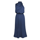 2026 Spring And Summer Hot Sale Acetic Acid Fascination Dress Toast Bridesmaid Elegant Famous Sleeveless Evening Dress Woman