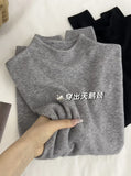 Milk Fufu Soft-Creator Half-High Knitted Bottoming Women In Autumn And Winter Can Wear Loose Small Collar Sweater Top