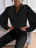 Spring 2025 New Elegant Solid Color Collar Long Sleeve Single-D Row Button Loose Women's Top Shirt Women