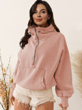 New Clothes With Hoodie Women's Fashion Brand Sports Hoodie Zipper Draw Rope Long-Sleeved Top Coat
