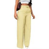 New Commuting High-Waisted Straight Trousers Straight Trousers Casual Suit Long Trousers Female