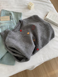 Gentle Retro Age-Retro Puppy Embroidered Color Buckle Round Collar Knitted Cardigan Woman 2025 Autumn Small Sweater Coat