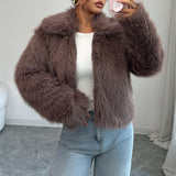 Dili Elegant Temperament Velvet Long-Sleeved Coat Women's Clothing 2025 Autumn And Winter