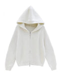 Large-Size Design Zipper Knitted Knitted Sweater Women In Autumn With A Korean Version Of Thin Loose Coat Top