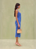 2025 New Beach Resort Style Sleeveless Knitted Dress Summer Explosion