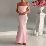 Dili Temperament Elegant Evening Dress Bag Hips With Tie Dress Women's Dress 2025 Summer